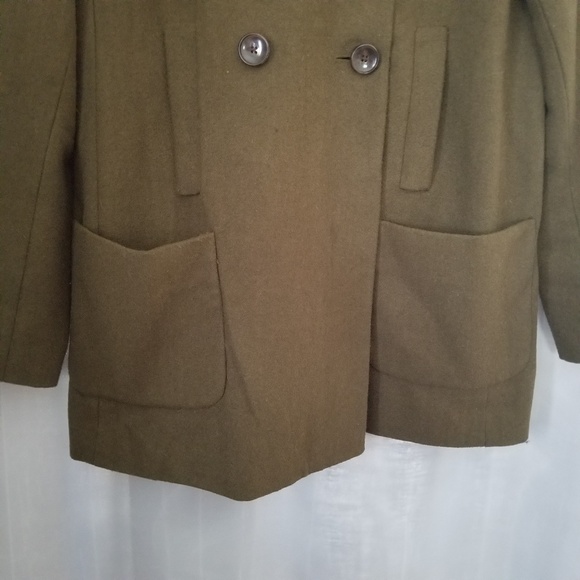 Old Navy Double Breasted Coat Olive Brown Medium - Picture 4 of 8